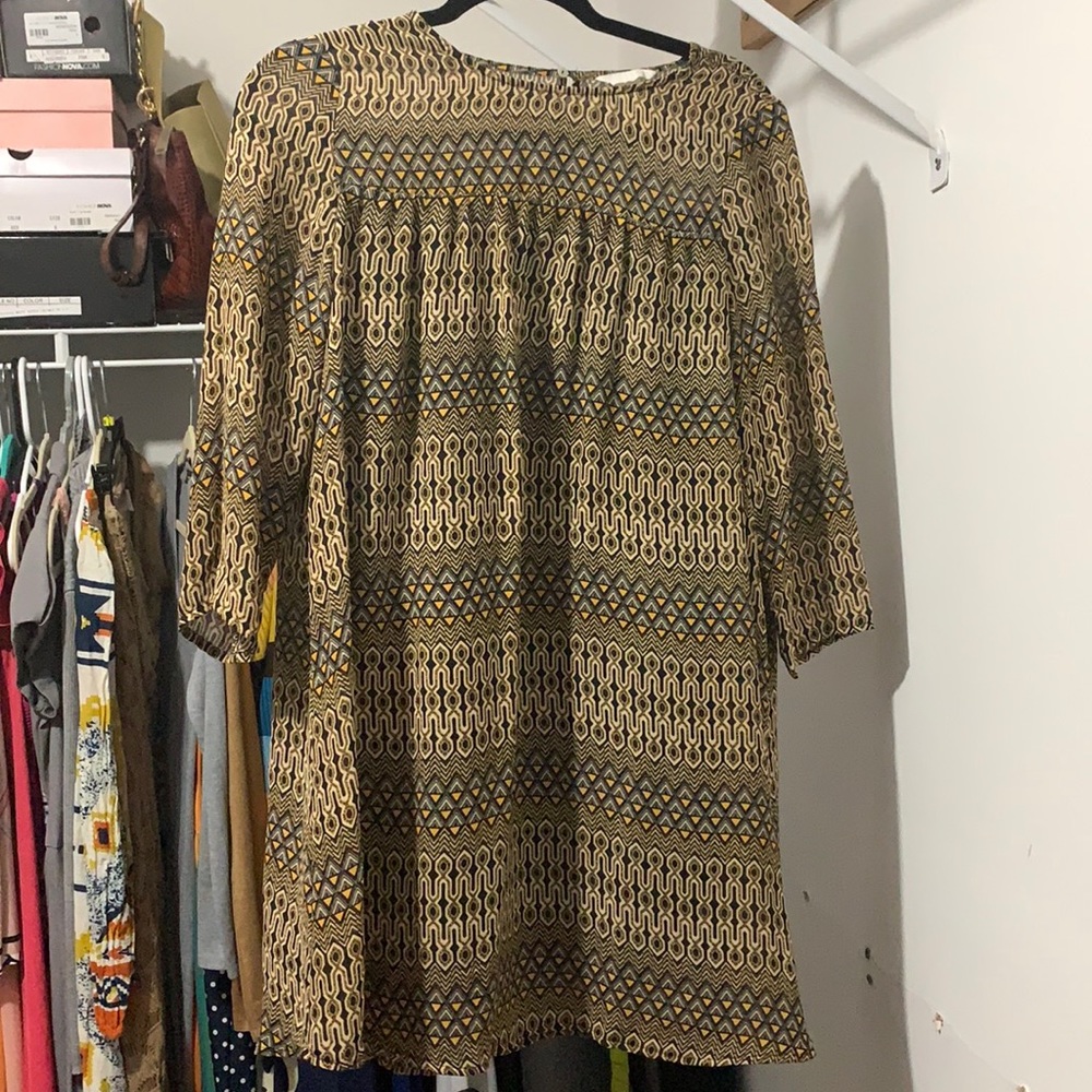 Black and gold H&M sheer pullover dress